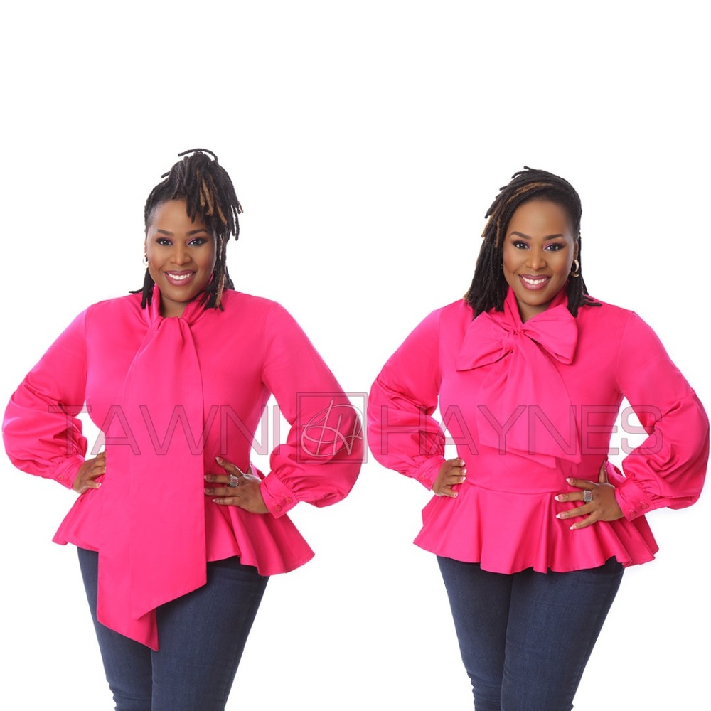 Fuchsia Peplum Blouse